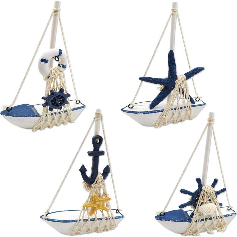 Tihood Mini Sailboat Model Decoration Set